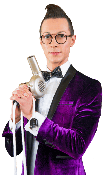Ich Entertainer und Künstler für die Messe in Leipzig